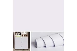 Livelynine Papel Pintado Blanco Liso Papel Adhesivo Para Muebles Blanco Papel Pared Autoadhesivo Rollo Vinilo Papel Pintado Pared Dormitorio Infantil Armario Vinilo Adhesivo Manualidades 40CMX200CM