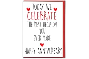 CHEEKY CHOPS Funny Anniversary Card Valentines Love Husband Wife Partner Boyfriend Girlfriend Love Cute Humour For Him For Her Celebration - Best Decision A40