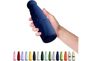 Trenovo Paraguas de viaje – Mini paraguas compacto plegable con funda, 8 varillas, paraguas portátil ligero, pequeño paraguas de bolsillo para sol y lluvia para niñas y mujeres