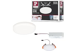 Paulmann 92390 panel LED, oprawa do zabudowy Veluna VariFit, IP44, neutralnie biały, 75mm, okrągły, 1x4,5 W, satynowa, tworzywo sztuczne, 4000 K