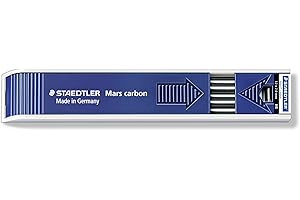 Staedtler Mars Carbon, Lot de 12 mines graphites HB de 2 mm, Compatibles avec les porte-mine de 2 mm, 200-HB