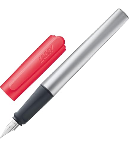 LAMY Nexx Füllhalter – Füller In Pink Mit Rutschfestem Griff, Federstärke A (Anfänger), Inkl. Tintenpatrone