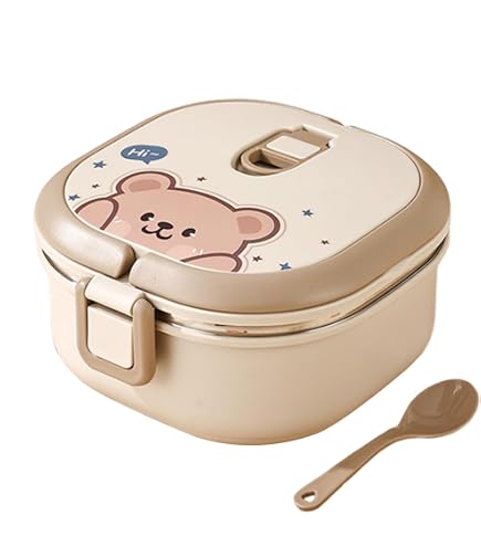 Boîte Repas Isotherme Ronde En Acier Inoxydable 304 - 420 Ml, Bleu Foncé, Compatible Micro-ondes, Pour école/bureau