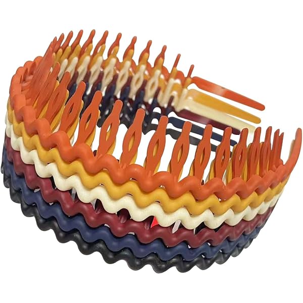 6er-Set Haifischzahn-Stirnbänder – Bunt, Elastisch, Stylisch