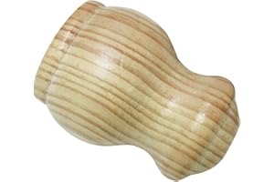 GARDINIA Remate para barras de cortina con Ø 28 mm, Pieza final Lugano, Madera/Pino