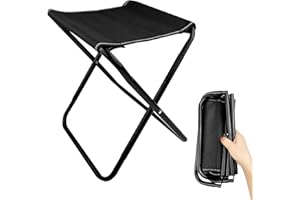 Comroxu Taburetes Plegables, Taburete Plegable Portatil, Taburete Plegable Camping con Bolsa de Almacenamiento, Pequeño Taburete Plegable Portátil, Mini Taburete Plegable para Pesca, Picnic, Viajes