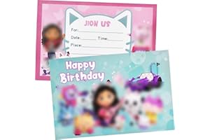 simyron Cartes D'invitation de Fête 12 pcs Cartes D'invitation Cartes D'anniversaire Cartes de Voeux Cartes de Noël pour Enfants Decorata Party