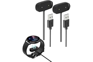 KEYQUEEN 2 Stück Magnet Ladegerät Kompatibel mit Amazfit GTR 2/2e GTS 2 Mini/4 Mini T-REX Pro Active/Active Edge Bip 5/3/3 Pro/U/U Pro USB Ladekabel Kabel Ladestation Kompatibel Smartwatch Zubehör(1M/3.3Ft)