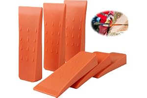 Swawis 6 stycken orange motorsågar fällkilar 15 cm (6 tum) skogskilar trädkilar