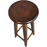 Ahşap Bar Taburesi, Country Tarz, Kahverengi, 45 cm Y&uuml;kseklik, Ceviz Renk