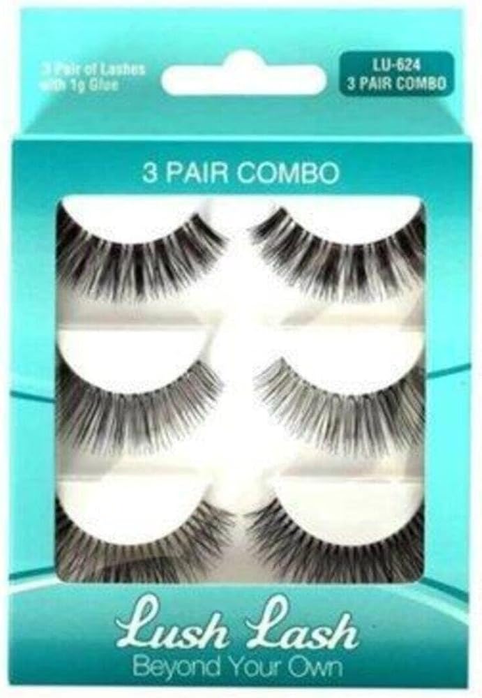 Lush Lash Lush Lash Takma Kirpik 3 Pair Combo 3 Çift Takma Kirpik LU-624 1 Paket (1 x 1 Adet)