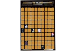 LIZHILIAN Top 100 Anime Poster à gratter avec inscription « Anime Bucket List » en feuille d'or - Cadeau pour les fans d'animation - 41 x 59 cm