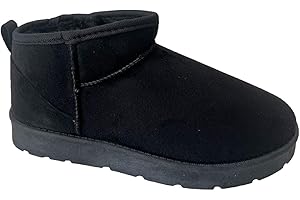 sole london LADIES FLAT WARM WOMENS WINTER FAUX FUR LINED ANKLE SHOES BOOTS