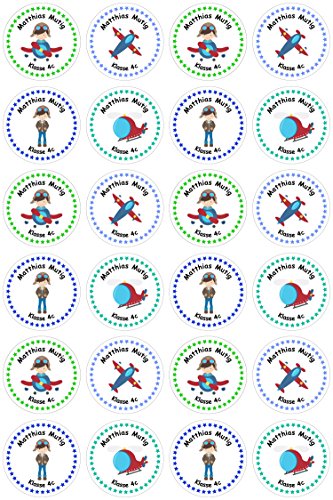 24 individuelle Aufkleber Namenssticker Schule (Set 3) - 2
