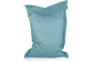 ‎BUBIBAG BuBiBag XXL Sitzsack, Outdoor Sitzsäcke für Kinder und Erwachsene, Bodenkissen Beanbag Fatboy wetterfest (Hellblau 100x70cm)