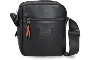 Pepe Jeans Egham Bolso de Mano Negro 25x16x1 cms Poliéster