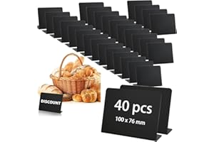 ‎JMIATRY JMIATRY 40 Stück Kleine Tafeln zum Beschriften 100x76MM, Buffet Schilder, Mini Tafeln zum Beschriften, Reserviert Schilder Gastronomie für Preise, Hochzeiten, Partys, Bäckereien
