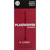 Ance Per Clarinetto D'Addario Rico Plasticover – Confezione Da 5, Durezza 2.5, Rivestimento Plastico Anti-umidità - Foto 3