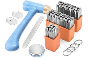 Sunowl Timbri in Metallo con Lettere e Numeri 63PCS, 3mm Punzone per Metallo, Punzoni per Metallo, Alfabeto A-Z, a-z, Numero 0-9 & Simbolo, Kit Punzoni Lettere per Metallo Pelle Gioielli Plastica