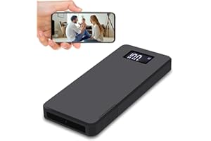 Biddsgg Microcamera Spia Telecamera Nascosta 4K con Capacità 10000mAh, Visione Notturna, Rilevamento del Movimento, Display Remoto in Tempo Reale, per Sorveglianza di Auto/Casa/Bambini