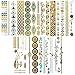 10 Sheets of Silver & Gold Fashion / Style Tattoos