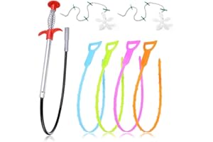 SUKUDON 7 sztuk Drain Snake Narzędzie do czyszczenia włosów, Hair Sink Sink Clog Remover Clog do zlewozmywaka Łazienka Wanna Toaleta