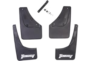 CWWHY Parafanghi compatibile con Suzuki Jimny JB74 JB74W 2018 2019 2020 Accessori Paraschizzi Anteriore Protezione Posteriore Mudguard con Viti di Fissaggio (4 pezzi), Black