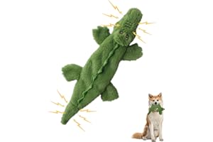 NiCoLa Piszczące zabawki dla psów, pluszowe zabawki do żucia dla psów do czyszczenia zębów, bez wypychania, zabawki dla psów dla silnych żuć, interaktywne zabawki dla szczeniaka i małych psów do żucia (zielone 1)