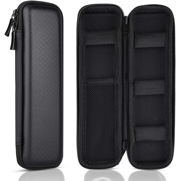 Trousse à Crayons Rigide En EVA – Housse De Transport Pour Stylos, Crayons, Câbles USB – Noir, Compacte 20x15 Cm