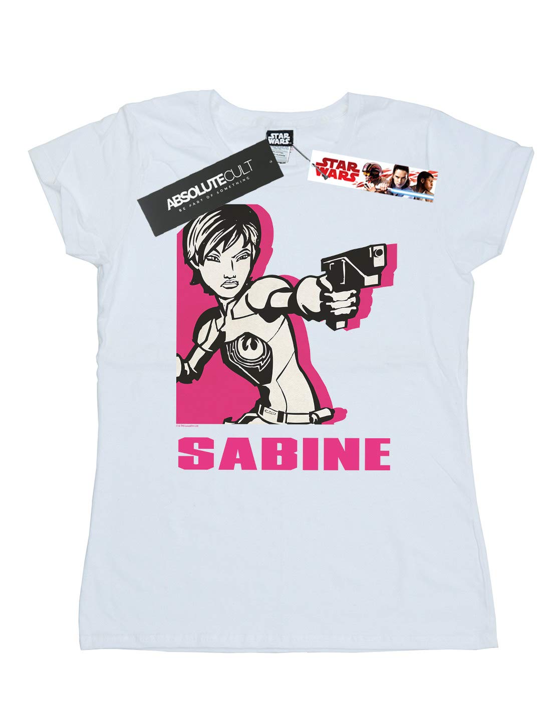 Star-Wars-Damen-Rebels-Sabine-T-Shirt-Wei-Medium