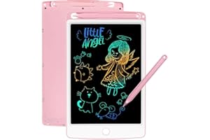 SCRIMEMO LCD Schreibtafel Kinder, LCD Writing Tablet Schreibtafel Kinder, Stift Papierlos für Schreiben Malen Notizen Super als Geschenke (Rosa)