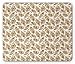 Produktbild Beige Mouse Pad, Hand-Drawn Romantic Feathers Ethnic Vintage Pattern as Repeating Tiles Print, Standard Size Rectangle Non-Slip Rubber Mousepad, Beige Tan White