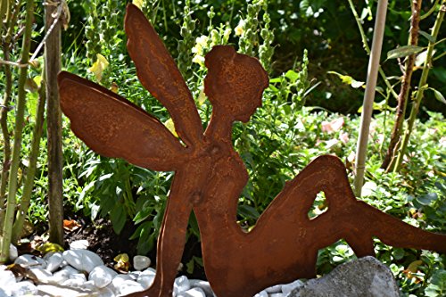 Gartenstecker – dekorative Elfe/Engel/Gartenfee aus Metall + Edelrost -gute Qualität , frostsicher - 2