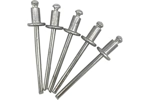 MARCOPOL 400 remaches ciegos de 4,0 x 6 mm, cabeza de cúpula tipo abierto, DIN 7337, remache de aluminio y mandril de acero, remaches pop (400, 4,0 x 6 mm)