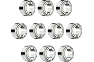 ANGEEK 10 unidades 688 ZZ Rodamientos de bolas 8 mm x 16 mm x 5 mm,Prelubricados,Doble junta, 688ZZ Rodamientos rígidos a bolas