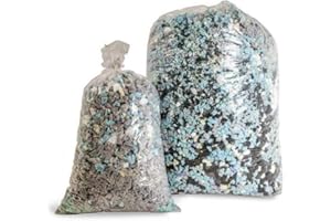 TENDAGGIMANIA Copeaux en mousse pour rembourrage - Vente au kg - Rembourrage pour coussins, remplissage pour pouf en peluche et travaux de bricolage