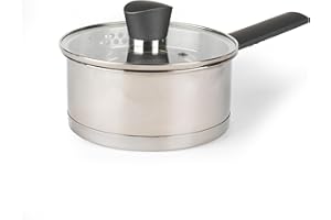 Russell Hobbs RH01162EU Excellence Collection 16 cm Saucepan with Pouring Lip, Stainless Steel, Mirror Polished Soup Pan, Suitable for Induction, Gas and Electric Hobs, Dishwasher Safe, Silver