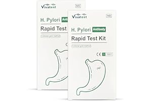 Stomach Ulcer Test Kit – H-Pylori Test Kit 2-Pack – Viva Test Complete Helicobacter Test Kit – Rapid and Accurate Testing Kit – Easy to Use Cassette Test Kit