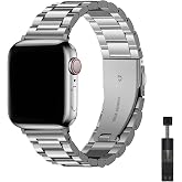 EWEC Apple Watch Uyumlu Premium &Uuml;&ccedil; Bakla Paslanmaz &Ccedil;elik Kordon - 49mm/46mm/45mm/44mm/42mm/41mm/40mm/38mm Uyumlu - Apple Watc