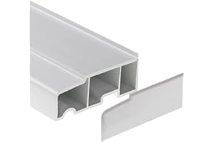 EUROCELL 85mm x 1m White UPVC Plastic External Stub Window Sill (with End Caps)