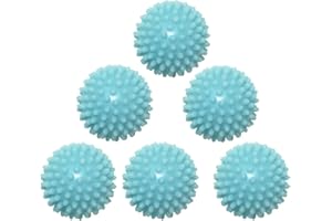 SKINGWA Lot de 6 balles de séchage réutilisables antistatiques pour adoucir le linge (vert clair)
