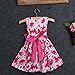 Hotportgift Baby Kids Girls Princess Party Rose Floral Bowknot Dress Age 2-7Y