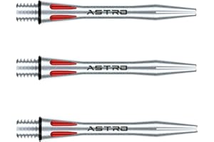WINMAU Astro Aluminium Rouge Courte Tiges de fléchettes (Shafts) - 1 Jeu par Paquet (3 Arbres au Total)
