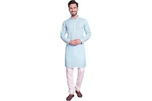 Maple Clothing Chikankari Kurta Herren-Pyjama, Baumwolle, indisches Hochzeits-Outfit, Party, Bollywood-Kleid