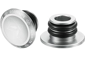 sourcing map Bar End Plugs Aluminum Handlebar End Caps Bike Plugs 0.57oz with Matching Rings for MTB Road BMX Fixed Gear Bike, Silver