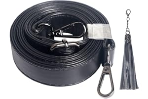 Beaulegan Crossbody Bag Strap - Microfiber Leather - Replacement for Handbag/Purse, Adjustable 150 cm Long Black (1.3cm/Gummetal)