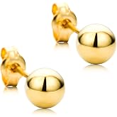 Orovi Boucles D'oreilles Rondes En Or Jaune 9 Carats Ou Or Blanc 375
