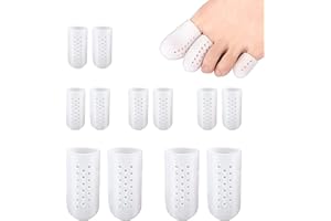 Jinpojun Zehenschutz 12 er Multi-Set Großer Zeh & Kleiner Zeh, Silikon Atmungsaktive Zehenschutz, Zehenschutz Silikon Zehenpolster, Zehenkappe, Zehenschoner, Zehenschutzkappe Anti Blasen