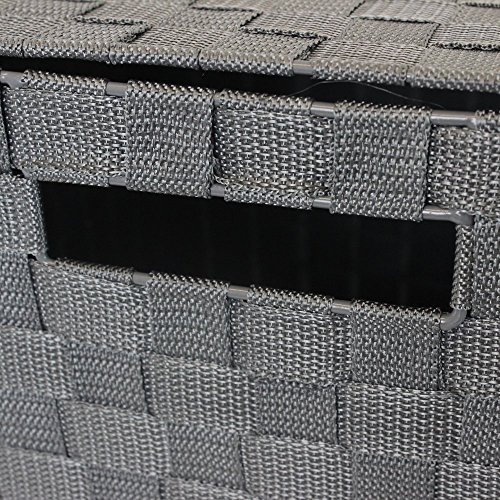 JVL Wäschekorb, konisch, Grau, versenkte Griffe - 2