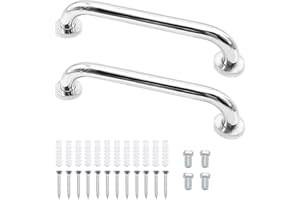 YHSKJCD 2 Pezzi Maniglione Bagno Maniglione da Bagno Acciaio Inossidabile Antiscivolo, 30 cm Maniglia Doccia Anziani Maniglia per Doccia Antiscivolo per di Sostegno Disabili Anziani Gravida Bambini